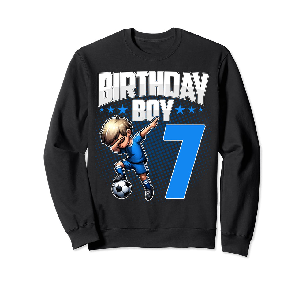 7Th Birthday Soccer Dabbing 7 Years Sweatshirt - Unique Graphic for Adults