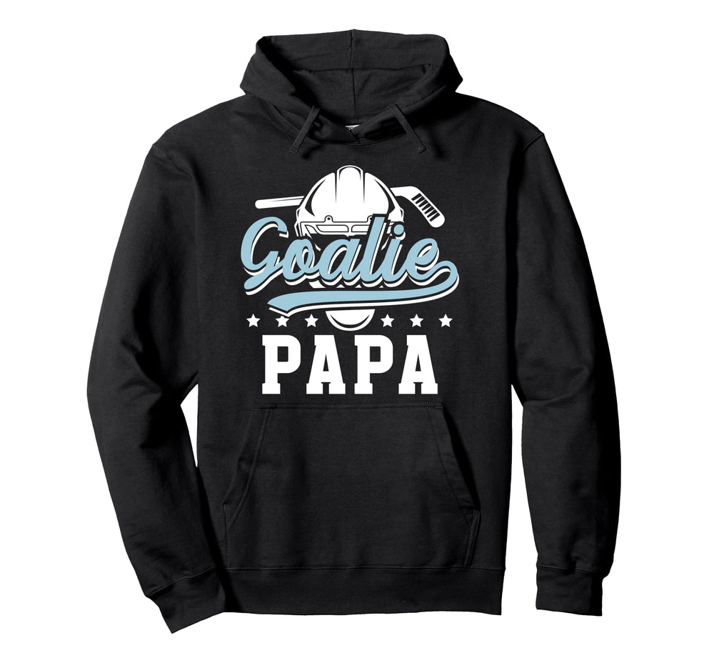Ice Hockey Goalie Papa Ice Hockey Hoodie - Unique Graphic Unisex