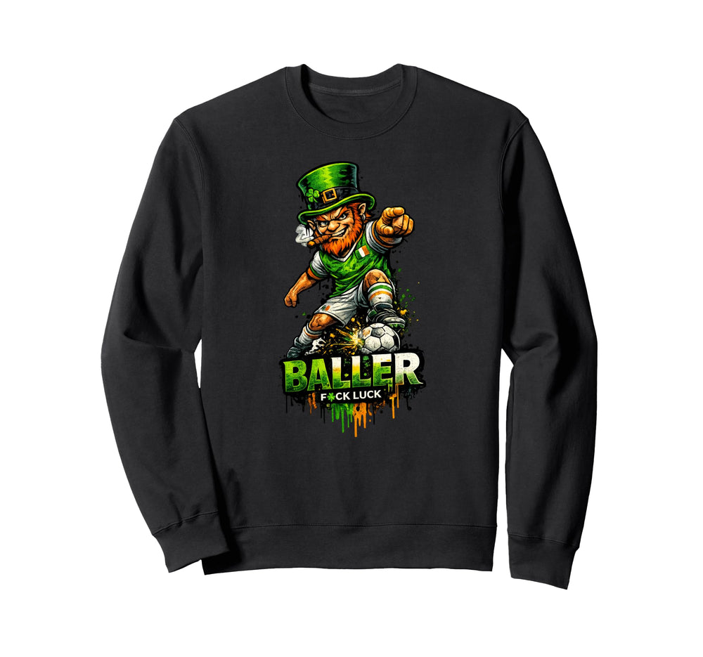 Soccer Leprechaun St Patricks Sweatshirt - Aesthetic Graphic for Adults