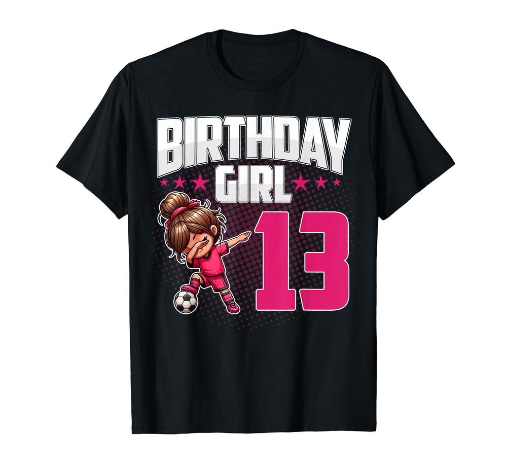 13Th Birthday Soccer Dabbing 13 Years T-Shirt - Fun Novelty Design Unisex