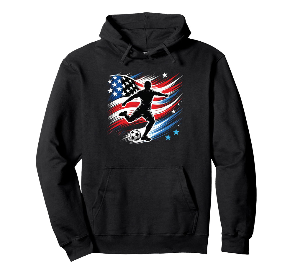 Usa Patriotic Soccer Lover Dad Coach Hoodie - Unique Graphic Unisex