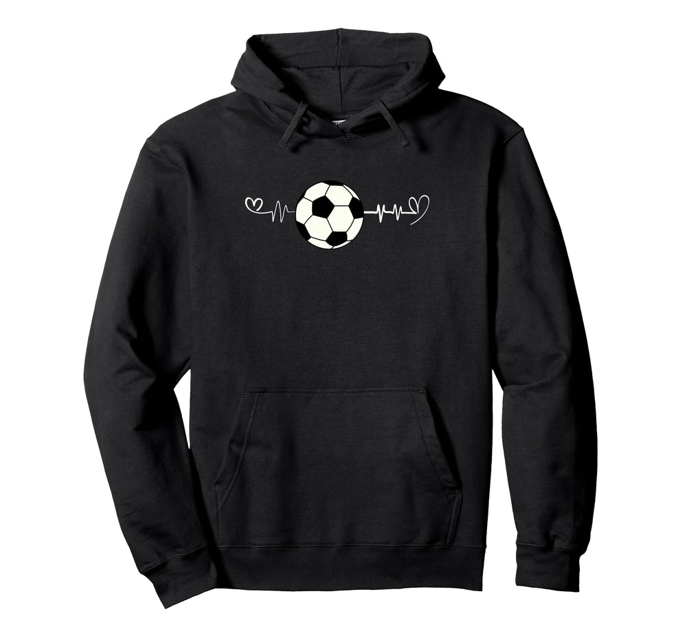 Funny Soccer Heartbeat Hilarious Hoodie - Streetwear Style for Adults