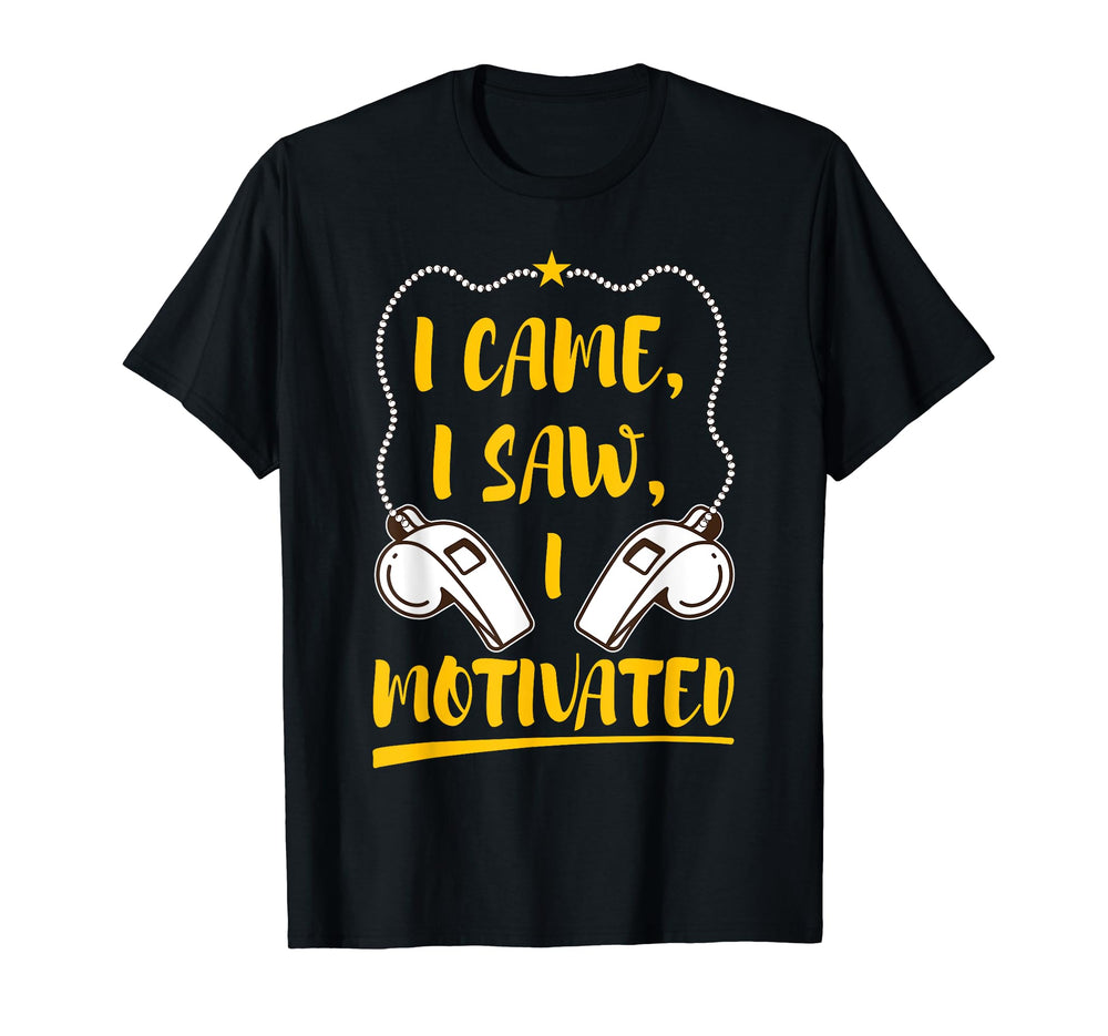 Funny I Came I Saw Veteran Soccer Coach T-Shirt - Graphic Print Men Women