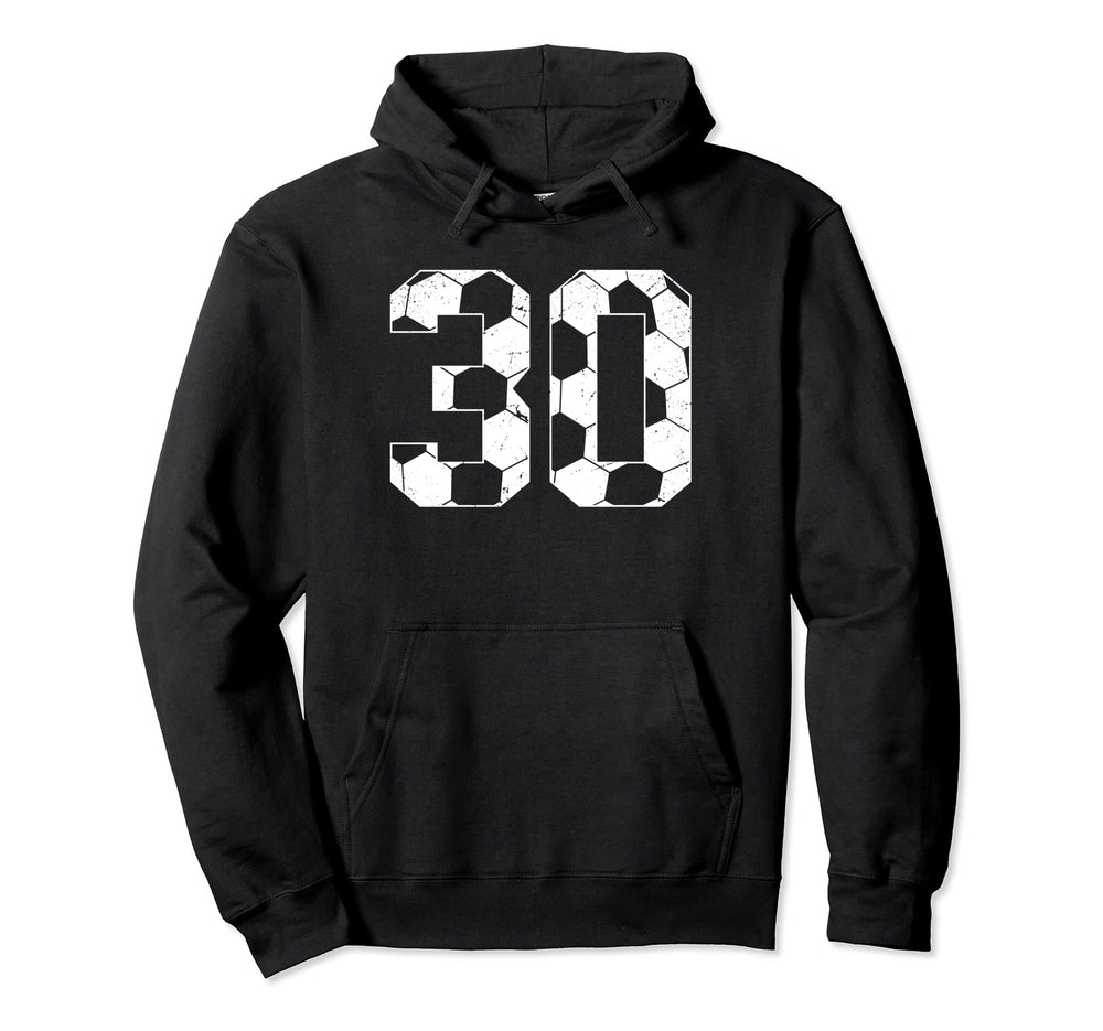 30Th Birthday Soccer Player Football Hoodie - Custom Art Print Men Women