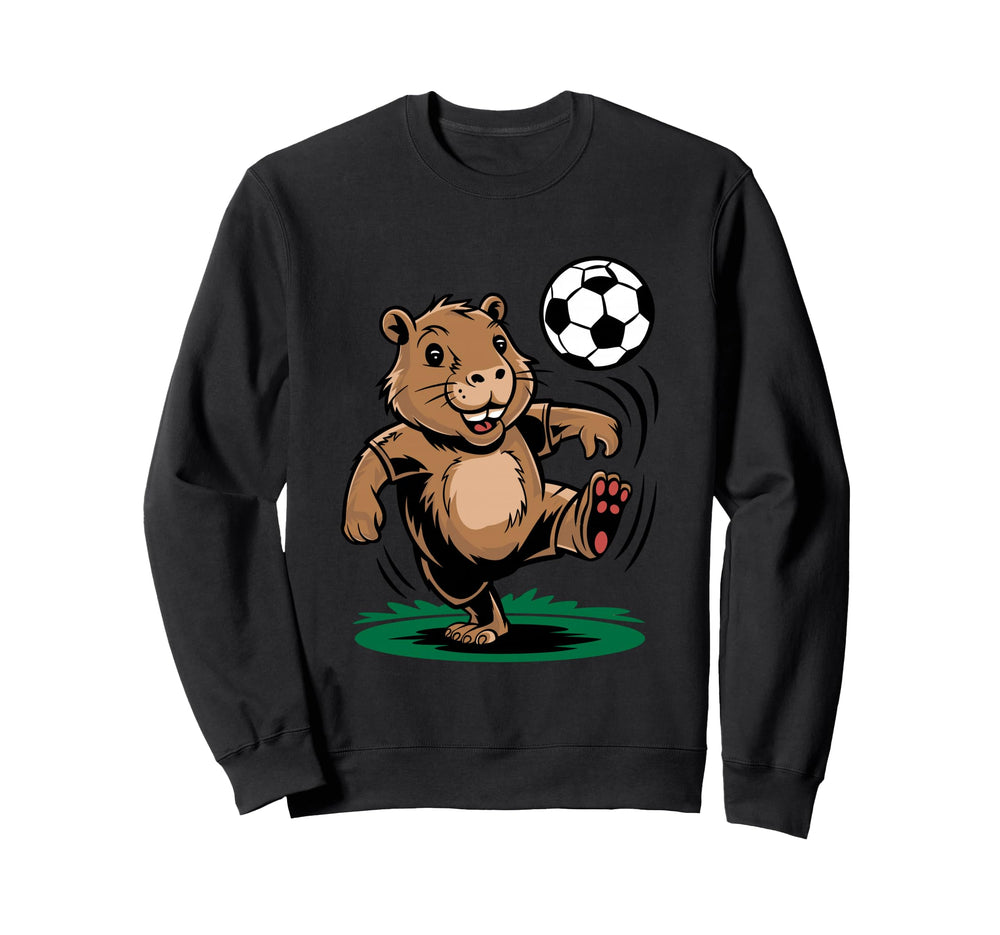 Funny Capybara Playing Soccer Sweatshirt - Aesthetic Graphic Men Women