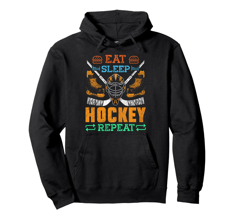 Ice Hockey Goalkeeper Eat Sleep Hoodie - Casual Everyday Wear Men Women