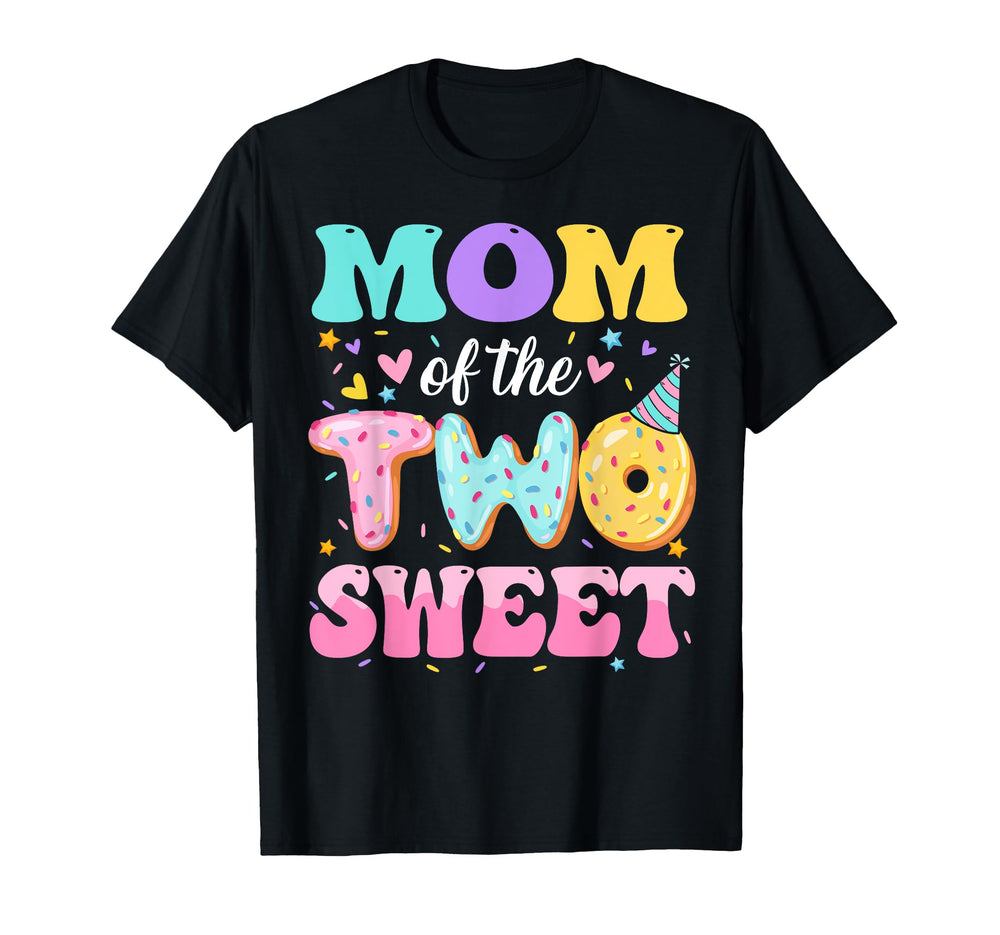 Mom Two Sweet 2Nd Birthday Donut Bday Party T-Shirt - Unique Graphic Unisex