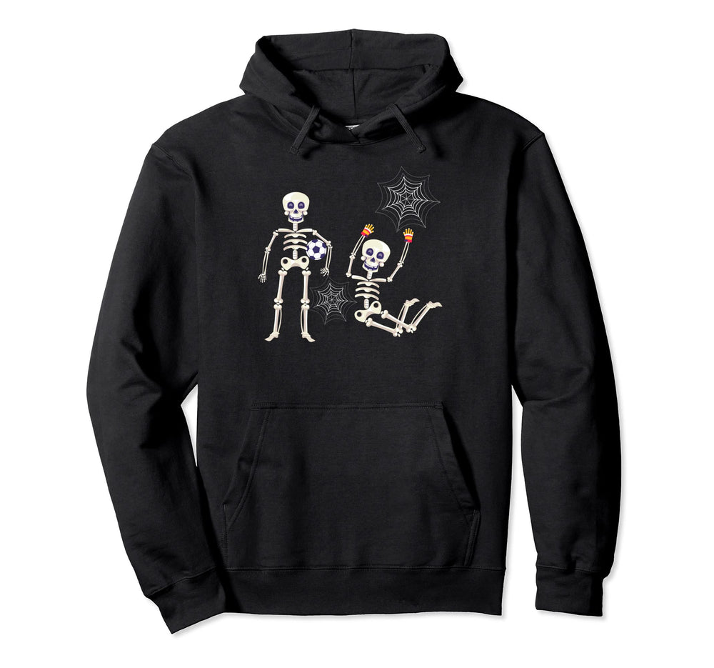 Halloween Skeleton Soccer Player Hoodie - Custom Art Print Men Women