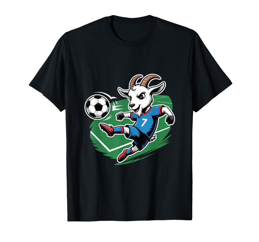Football Goat Striker Number 7 T-Shirt - Casual Everyday Wear for Adults