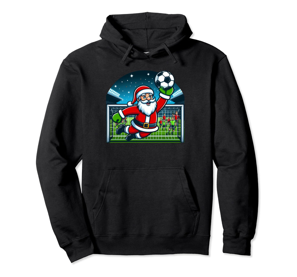 Goalkeeper Soccer Santa Hoodie - Aesthetic Graphic for Adults