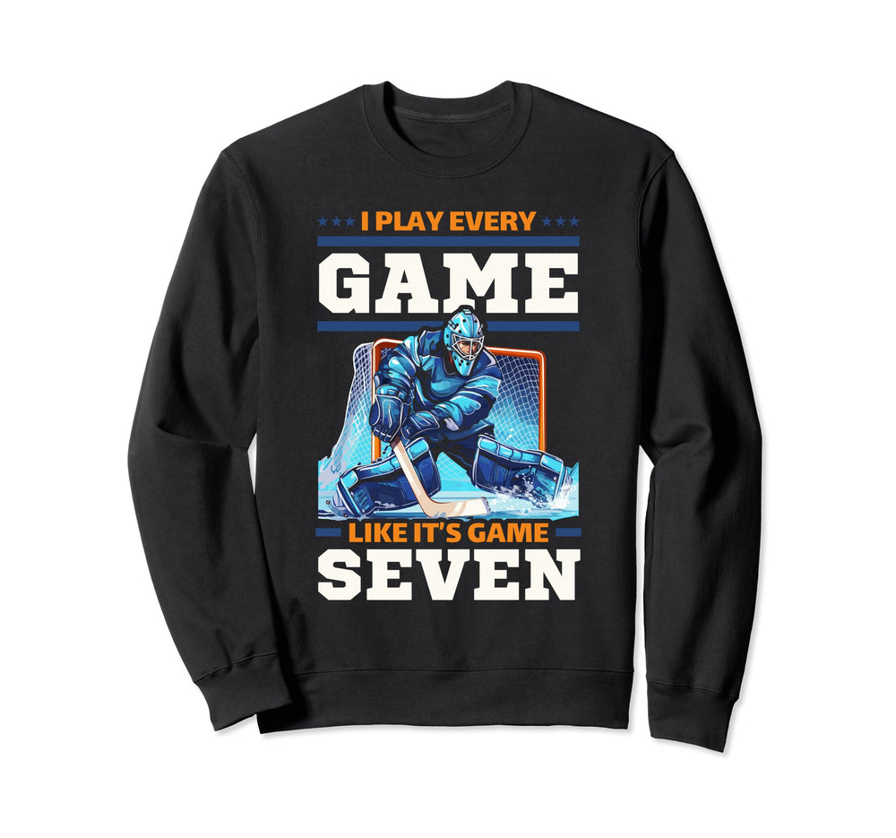 Ice Hockey Goalie Goaltender Sweatshirt - Fun Novelty Design for Adults