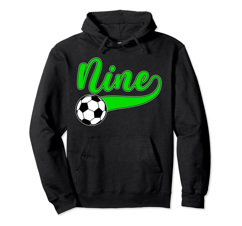 9Th Birthday Party Soccer 9 Year Old Soccer Hoodie - Trendy Graphic Unisex