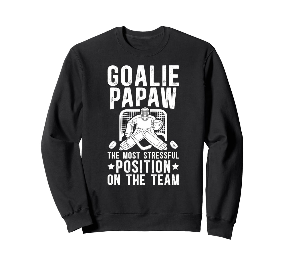 Funny Hockey Goalie Papaw Ice Sweatshirt - Casual Everyday Wear Unisex