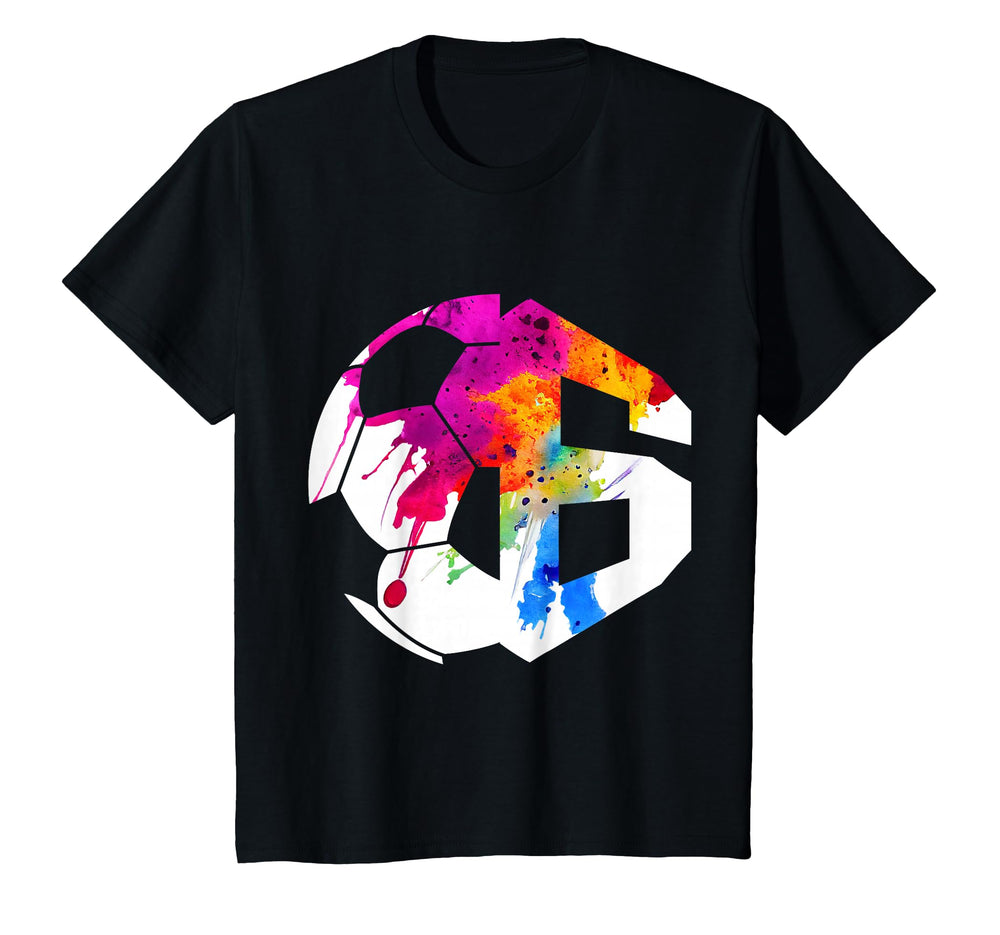 Number 6 Years Soccer 6Th Birthday T-Shirt - Graphic Print Unisex