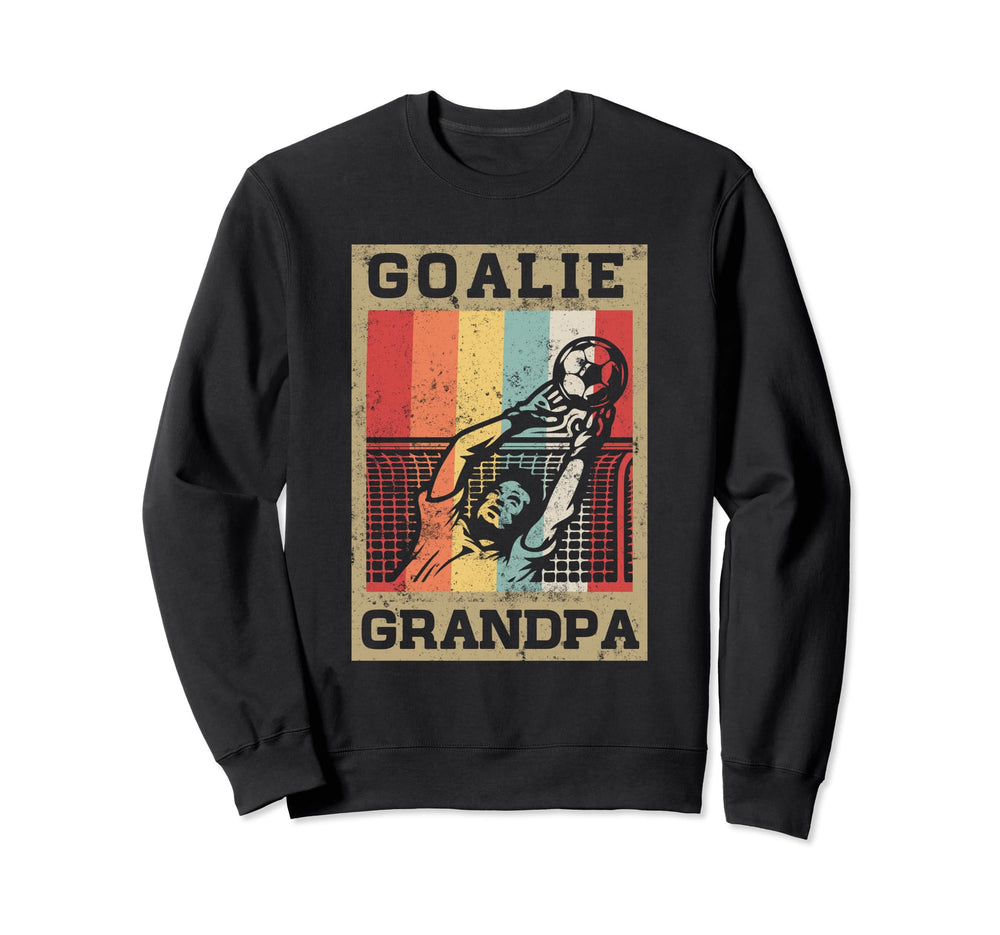 Proud Goalie Grandpa Grandson Sweatshirt - Minimalist Print for Adults