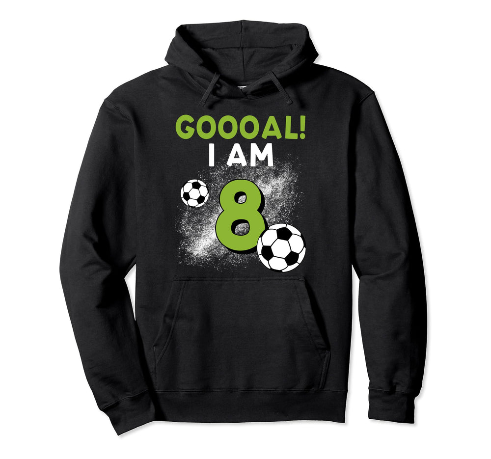 8Th Birthday Soccer Theme 8Year Old B Hoodie - Unique Graphic for Adults
