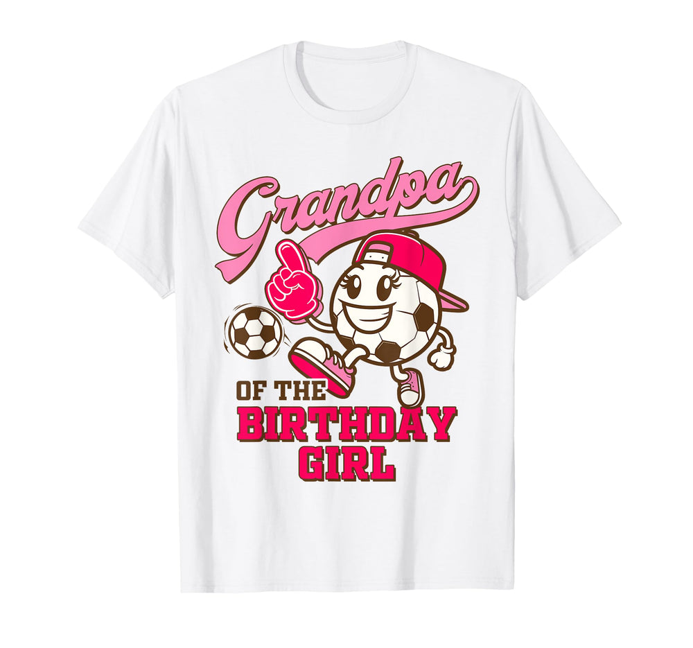 Soccer Grandpa Birthday Party Grandpa T-Shirt - Unique Graphic Men Women