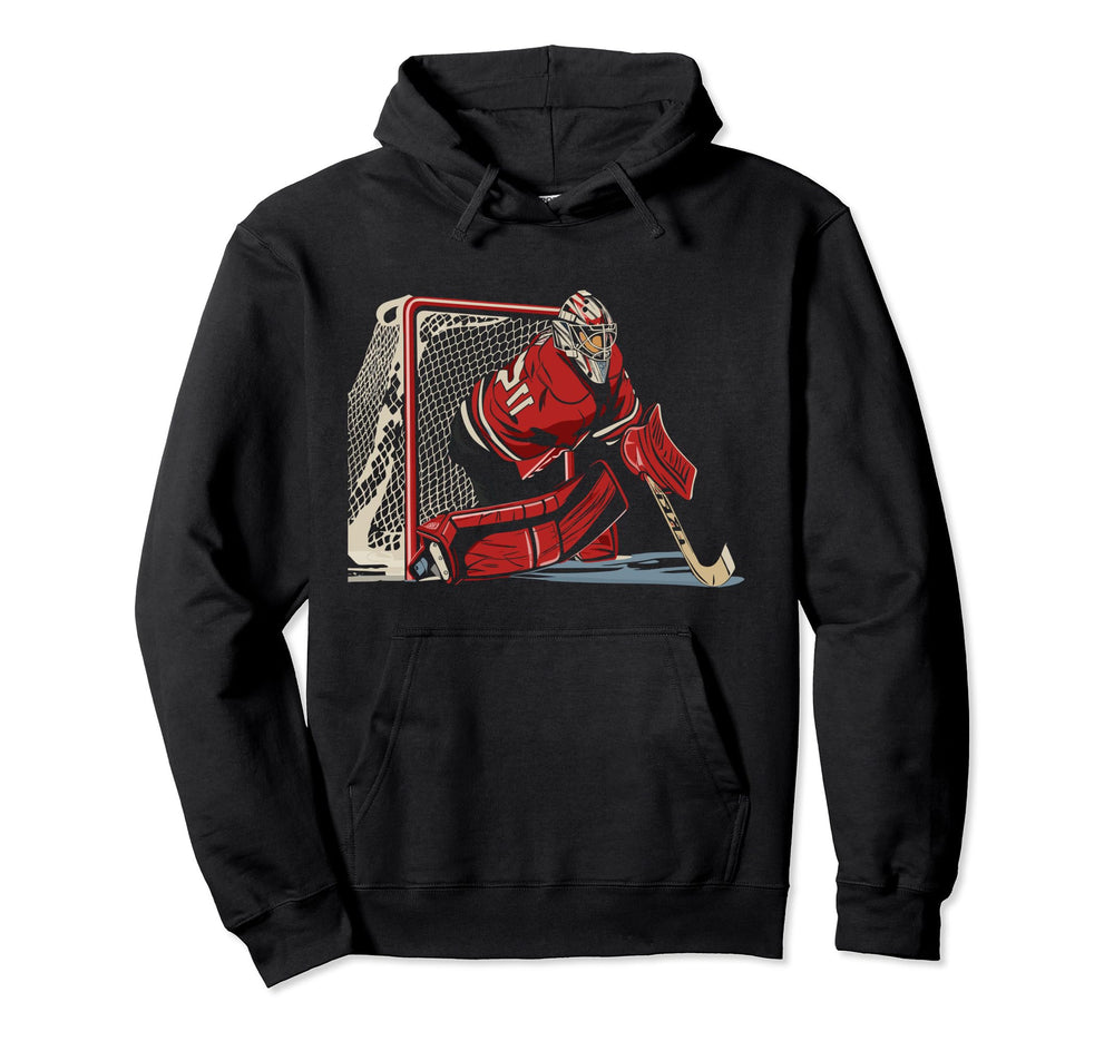 Ice Hockey Goalie Goaltender Keeper Hoodie - Graphic Print for Adults