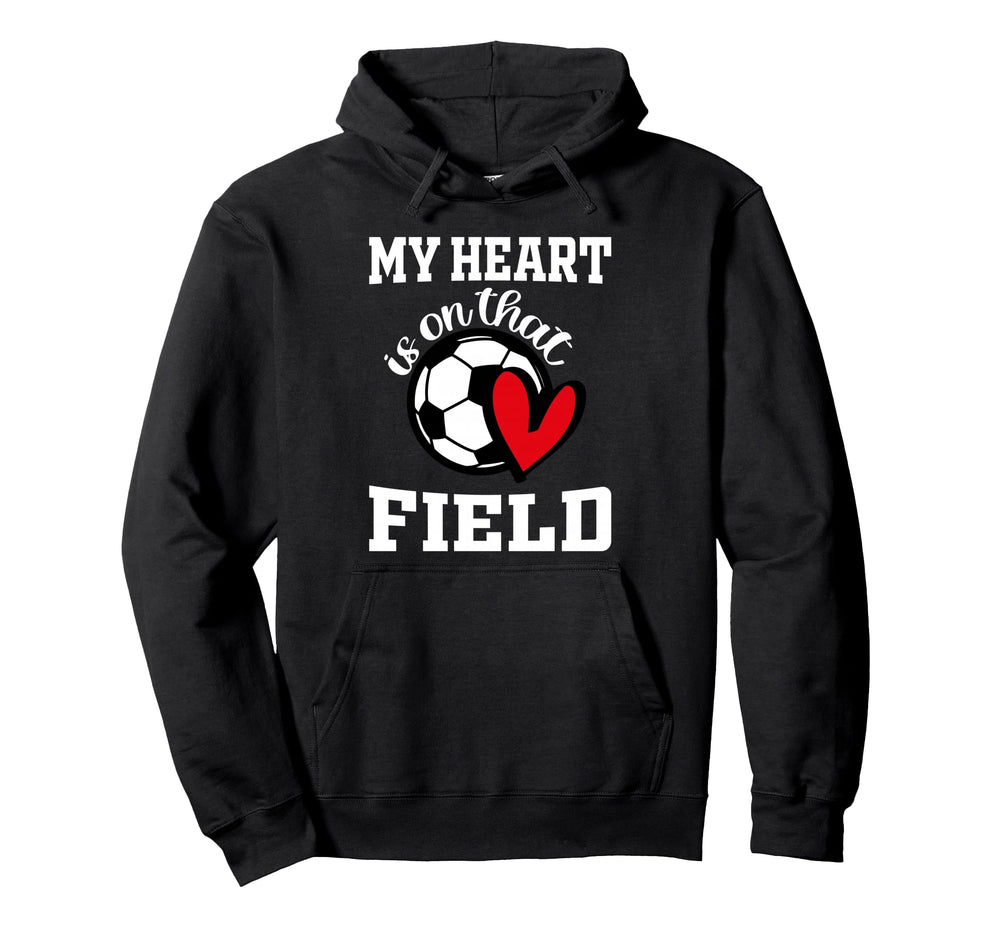 My Heart Is That Field Soccer Players Hoodie - Minimalist Print Men Women