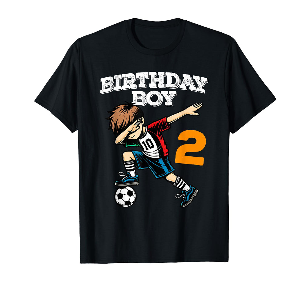 Funny Dabbing 2Nd Birthday Soccer 2 T-Shirt - Minimalist Print Men Women
