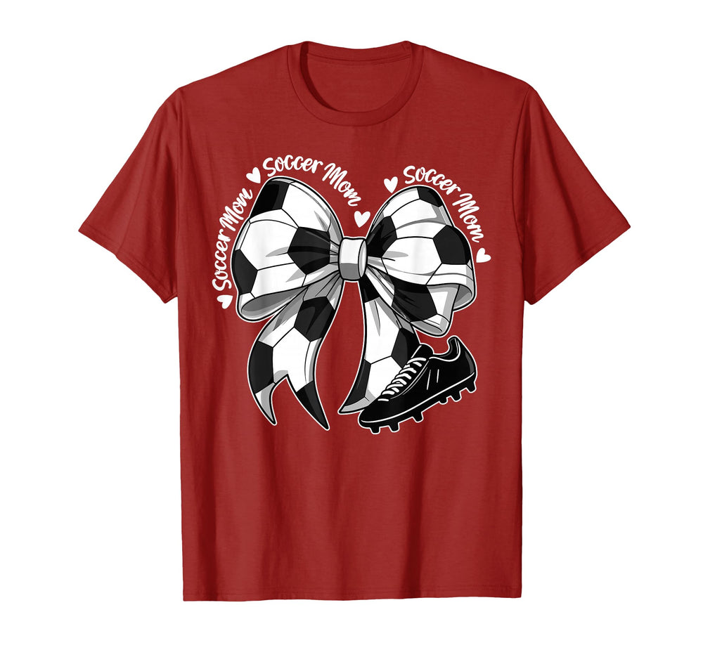 Soccer Mom Mama Coquette Bows Game T-Shirt - Fun Novelty Design for Adults
