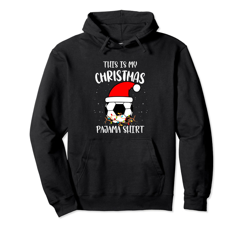Soccer Goalkeeper Holiday Santa Claus Hoodie - Minimalist Print Unisex