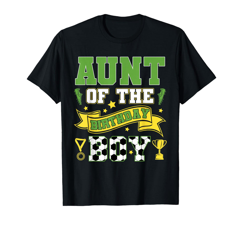 Aunt Birthday Soccer Player Birthday T-Shirt - Unique Graphic Men Women
