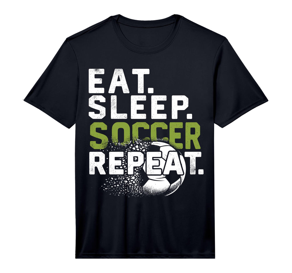 Funny Soccer Eat Sleep Soccer T-Shirt - Aesthetic Graphic for Adults