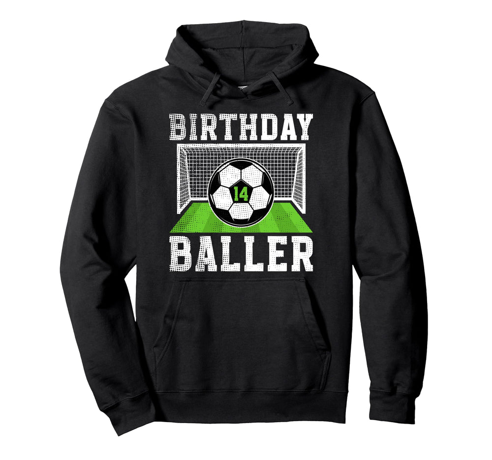 14Th Birthday Soccer 14 Year Old Hoodie - Streetwear Style for Adults