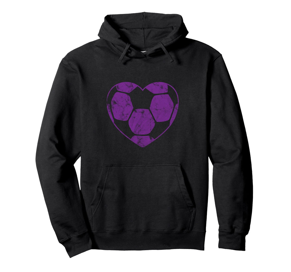 Purple Soccer Ball Mom Fan Simple Hoodie - Custom Art Print Men Women