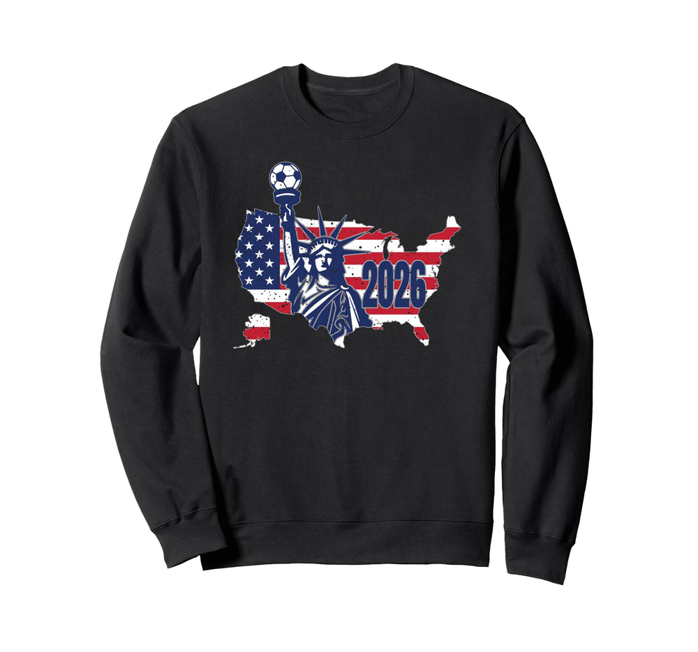 Usa World Football 26 American Sweatshirt - Minimalist Print for Adults