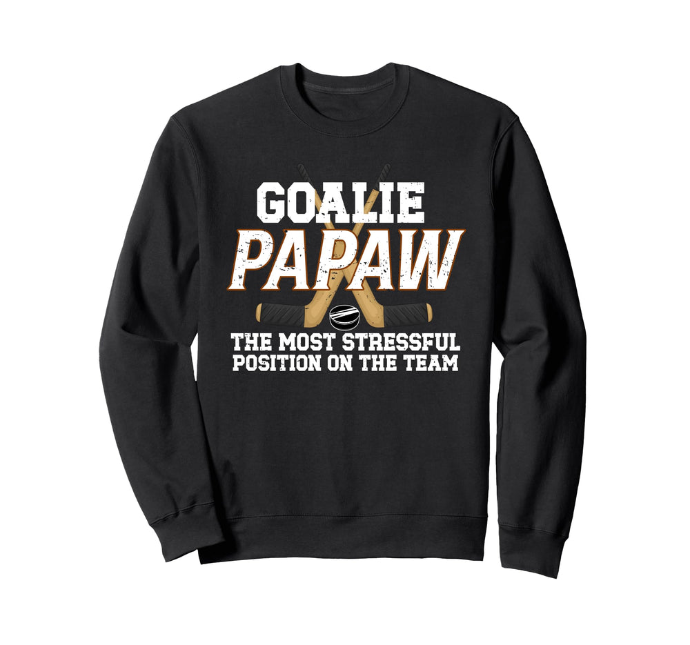 Ice Hockey Goalie Papaw Funny Ice Sweatshirt - Streetwear Style for Adults