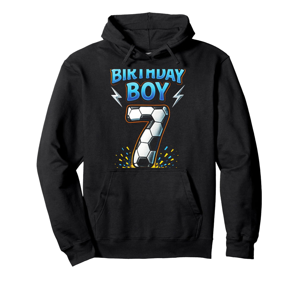 Birthday 7Th Birthday Football Hoodie - Minimalist Print Unisex
