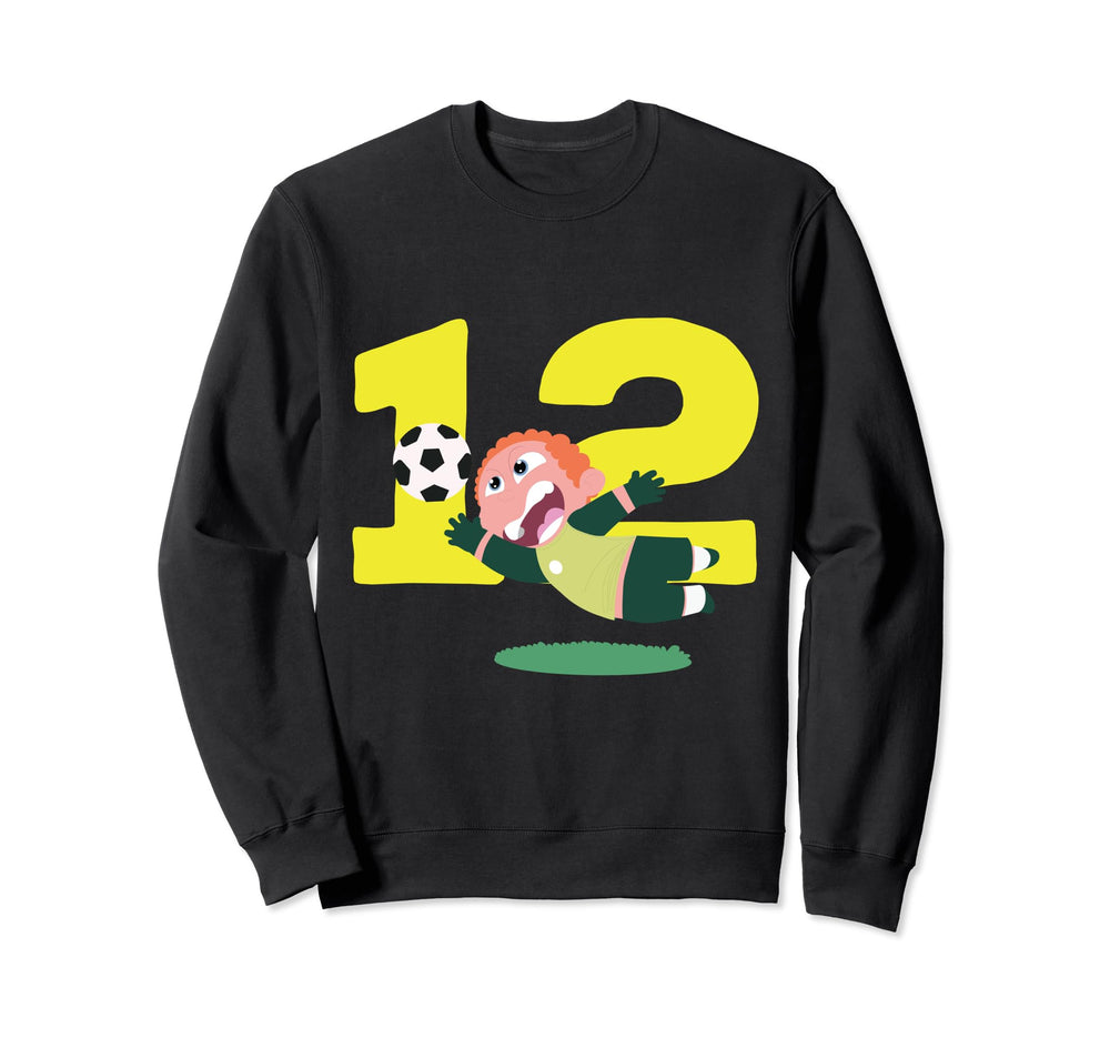 12Th Birthday 12 Years Soccer Sweatshirt - Aesthetic Graphic for Adults