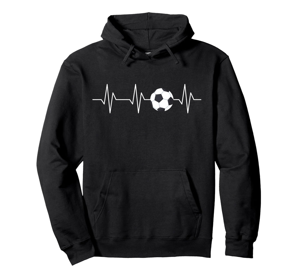 Soccer Heartbeat Funny Soccer Lover Hoodie - Streetwear Style Men Women