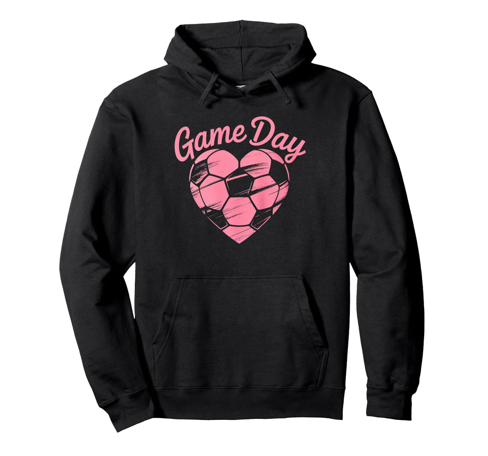 Womens Soccer Game Day Ladies Heart Soccer Hoodie - Trendy Graphic Unisex