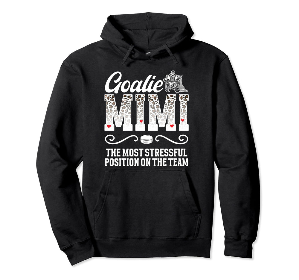 Ice Hockey Goalie Mimi Funny Ice Hockey Hoodie - Graphic Print Unisex