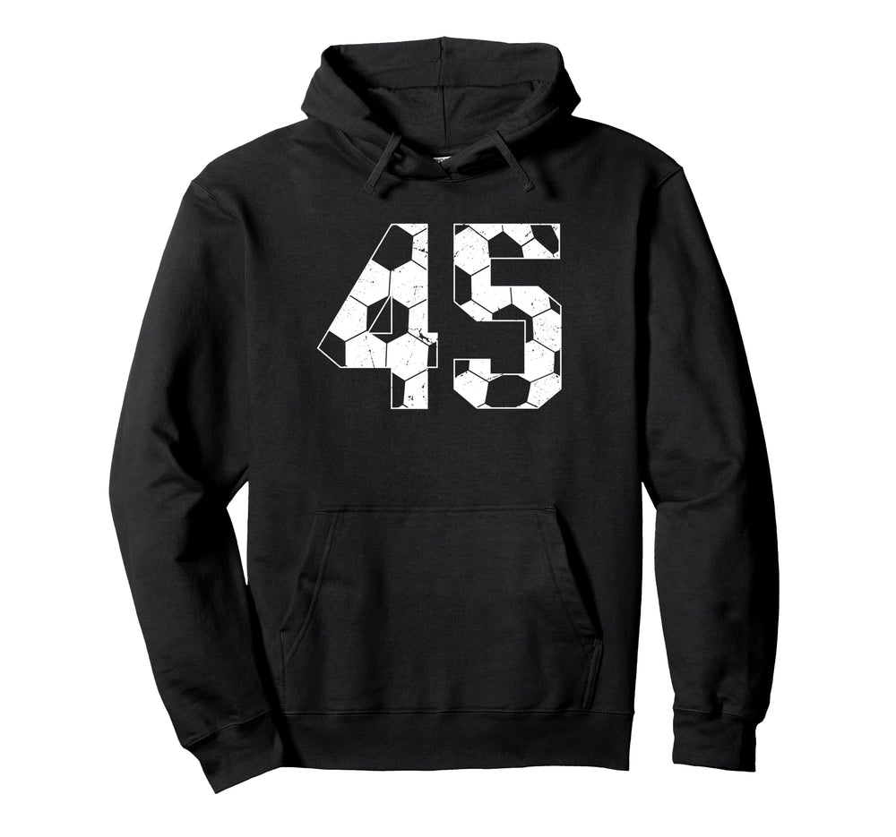 45Th Birthday Soccer Player Football 45 Hoodie - Fun Novelty Design Unisex