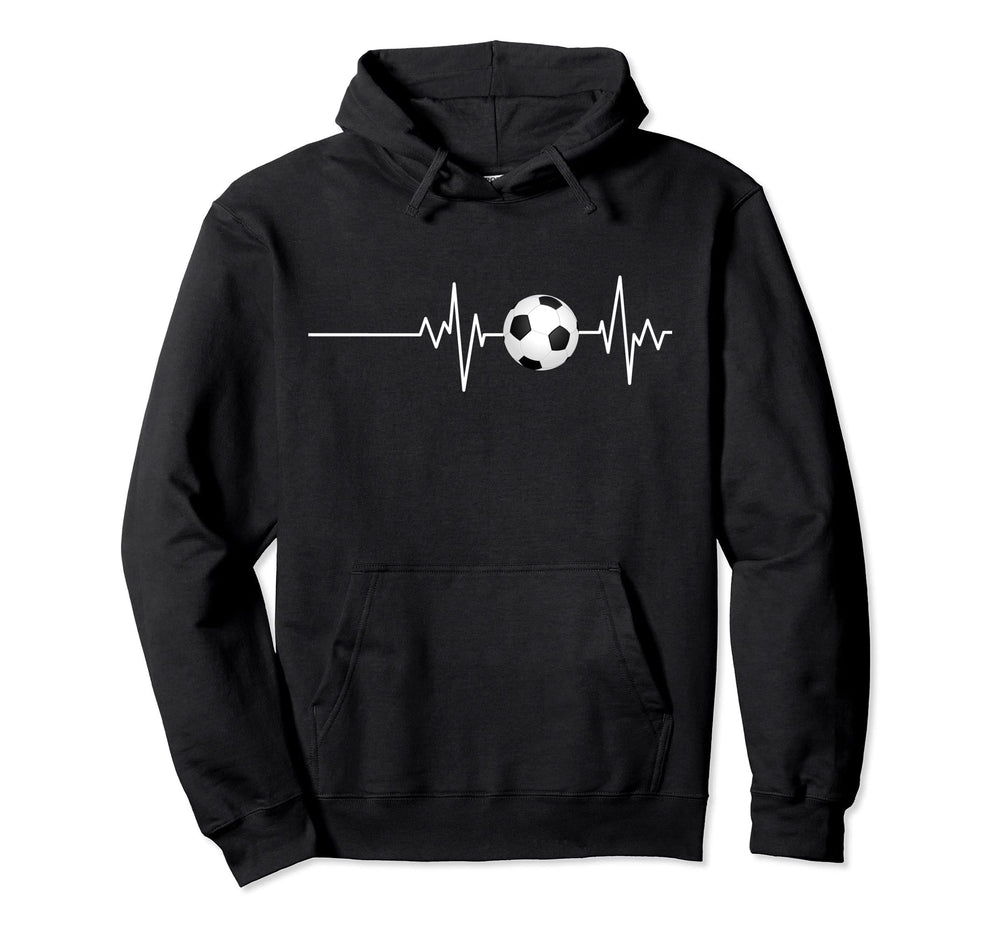 Soccer Heartbeat Soccer Player Soccer Fan Hoodie - Unique Graphic Unisex