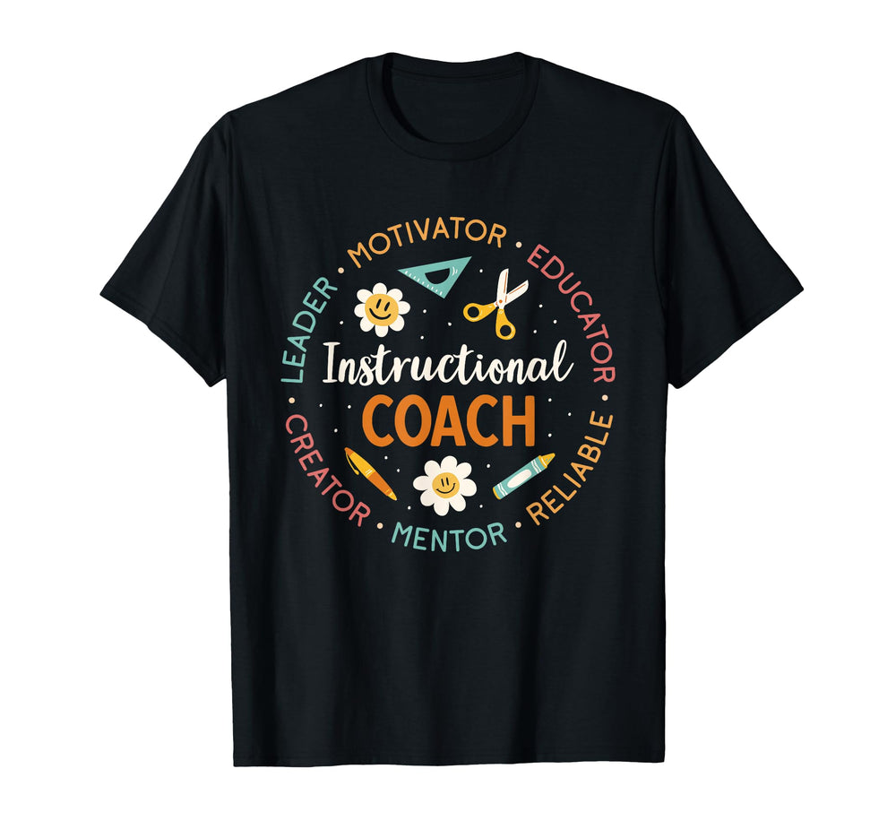 Instructional Coach Back To School T-Shirt - Minimalist Print Unisex