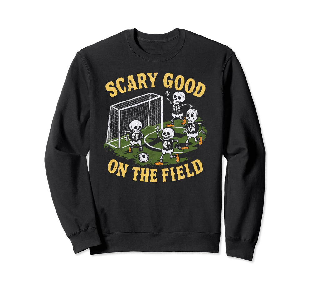 Soccer Halloween Spooky Goalkeeper Sweatshirt - Graphic Print for Adults