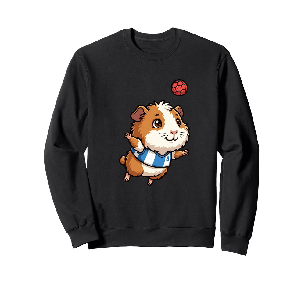 Kawaii Guinea Pig Soccer Number 8 Sweatshirt - Trendy Graphic for Adults