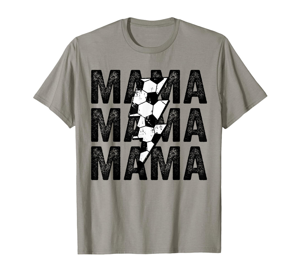 Soccer Mama Distressed Lightning T-Shirt - Casual Everyday Wear for Adults
