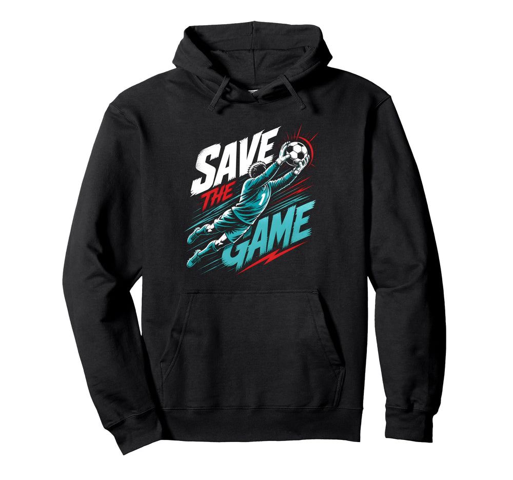Goalkeeper Diving Save Action Soccer Hoodie - Aesthetic Graphic Unisex