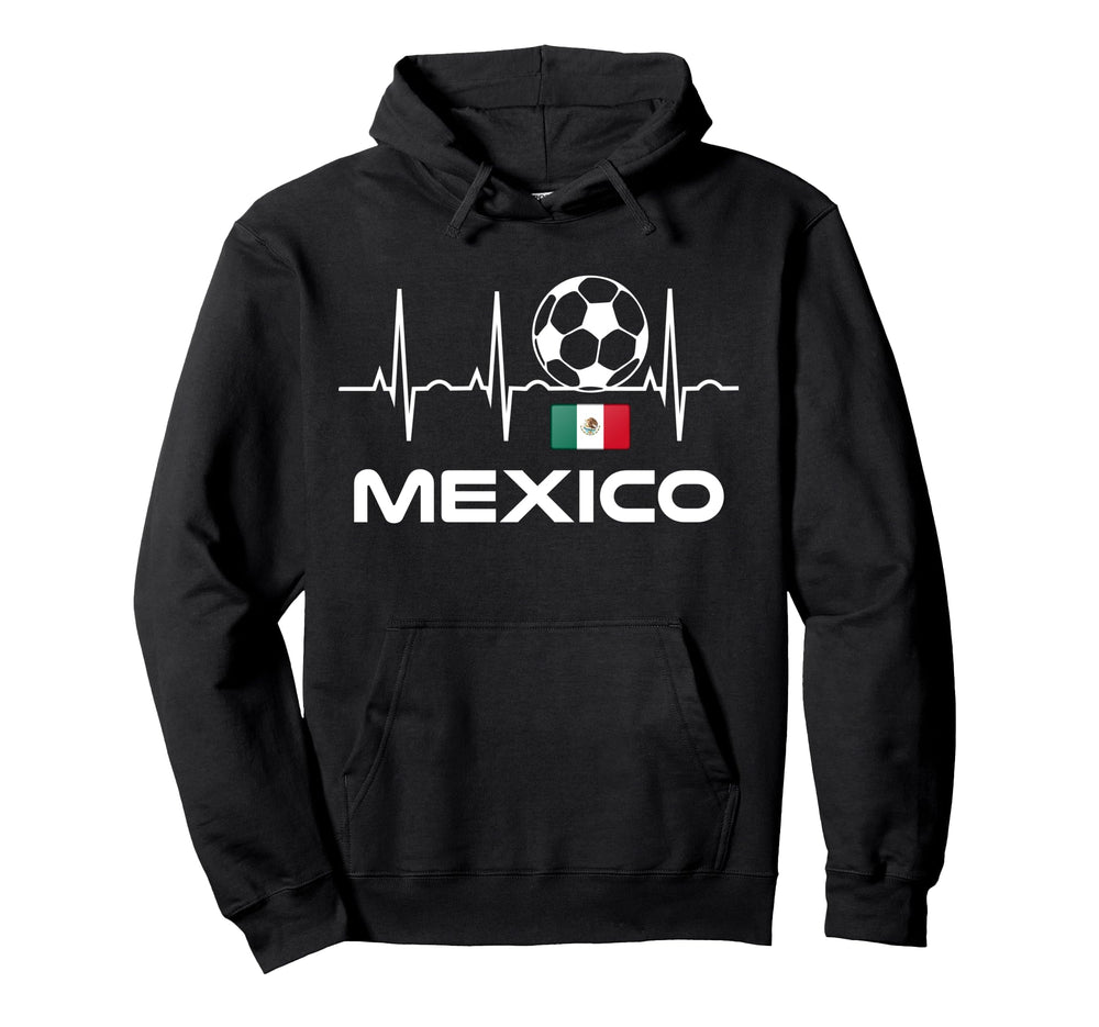 Mexico Soccer Mexico Futbol Heartbeat Hoodie - Unique Graphic Men Women