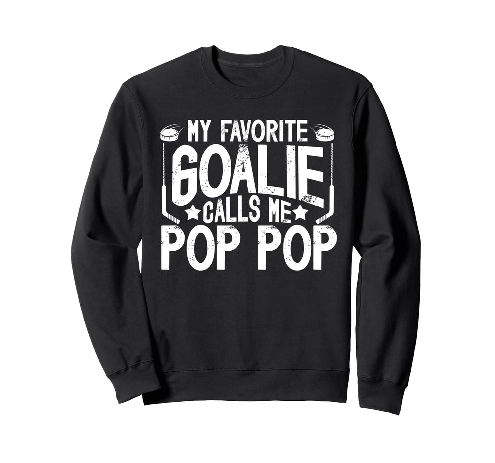 Proud Ice Hockey Goalie Pop Pop Ice Sweatshirt - Graphic Print Men Women