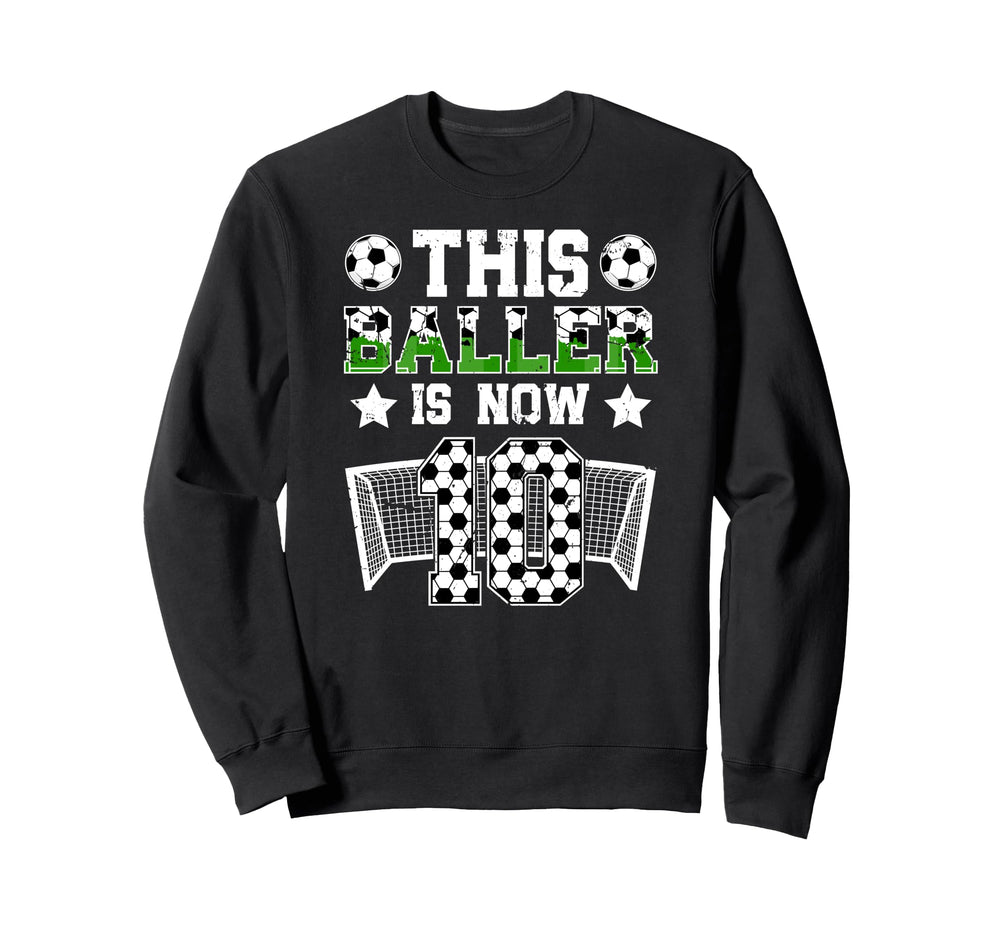 10Th Birthday Soccer Ten Year Old Sweatshirt - Fun Novelty Design Unisex