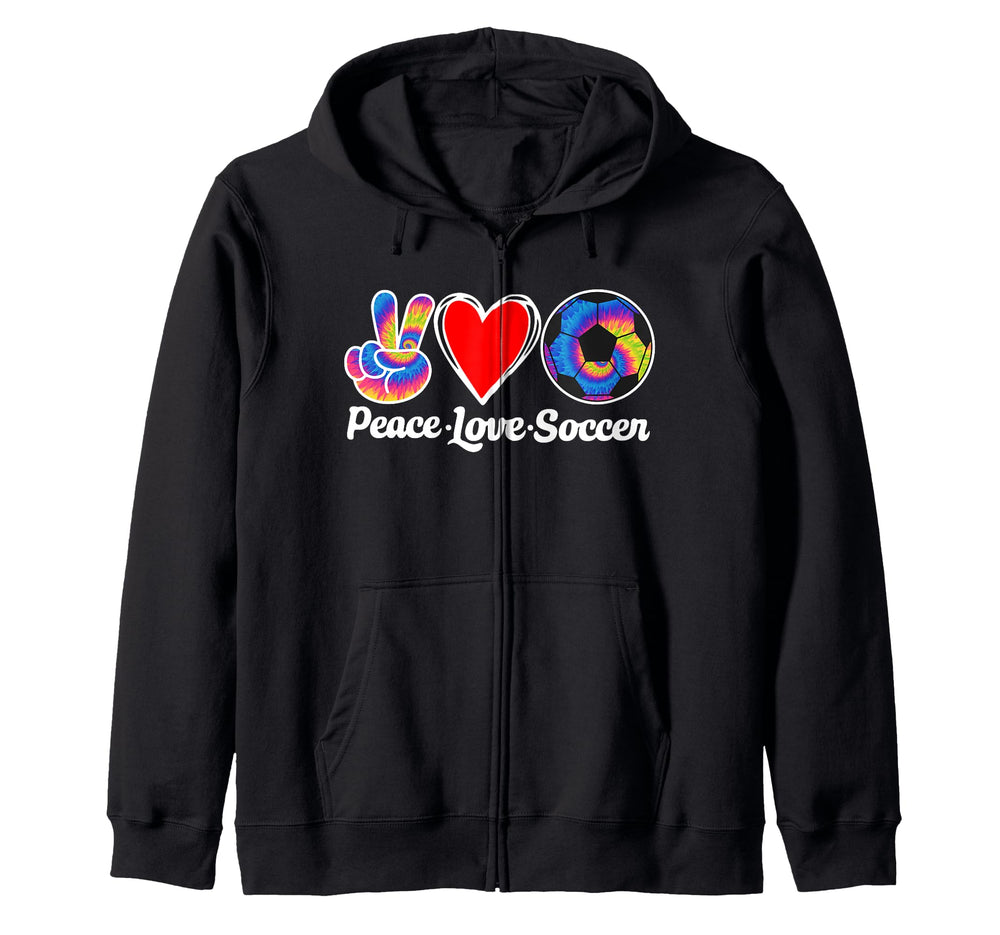 Peace Love Soccer Heart Ball Gift T-Shirt - Streetwear Style for Adults