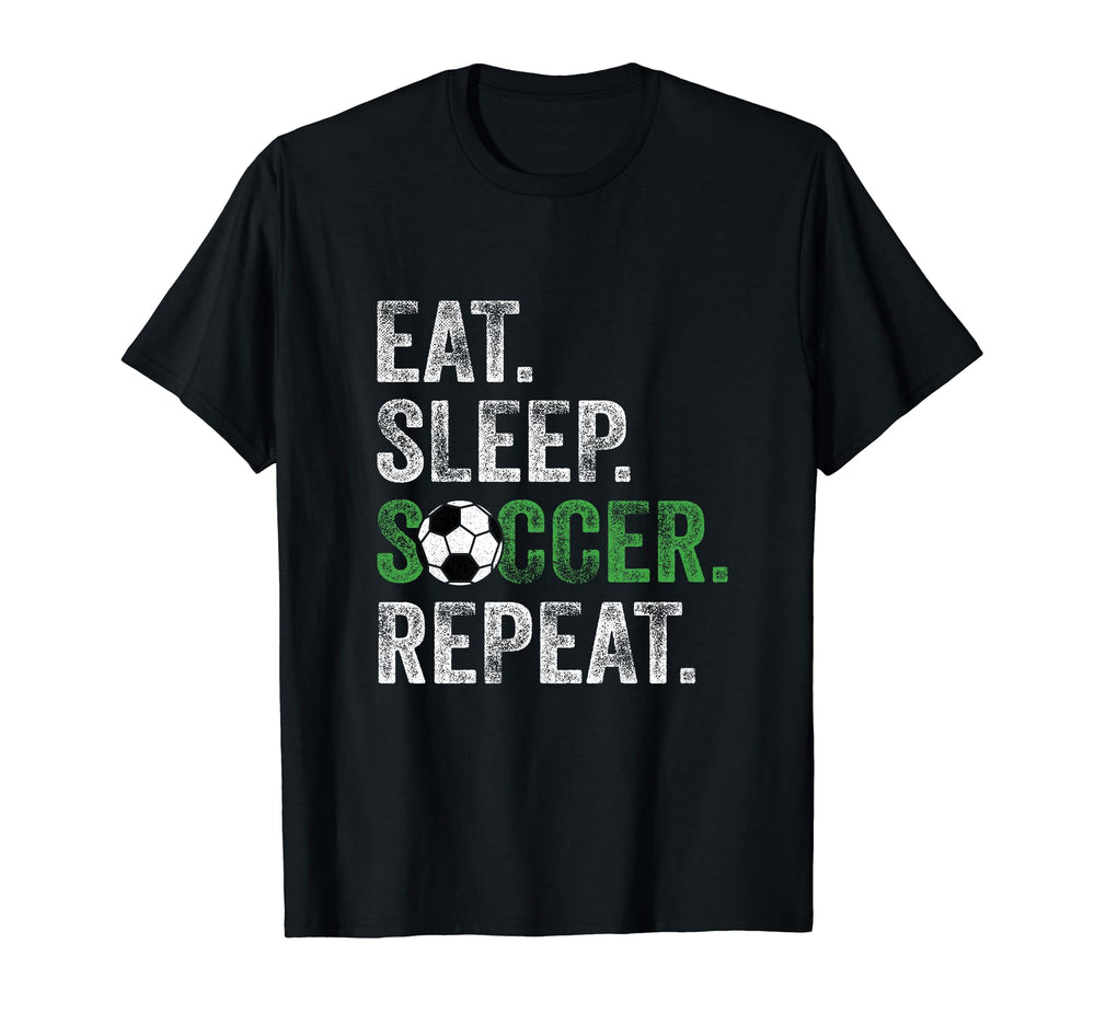 Eat Sleep Soccer Repeat Sport T-Shirt - Trendy Graphic Unisex