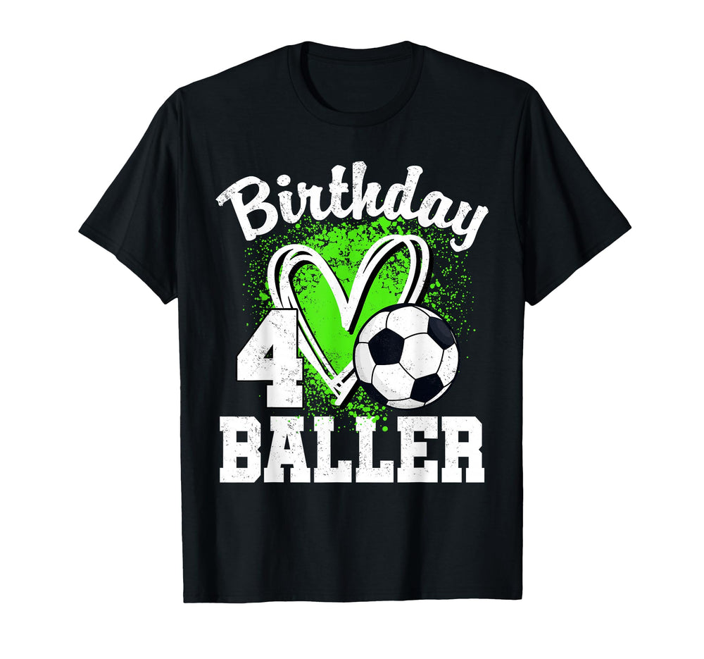 4Th Birthday Baller 4 Year Old T-Shirt - Trendy Graphic for Adults
